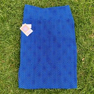 NWT Lularoe Cassie Skirt Blue and White Size M